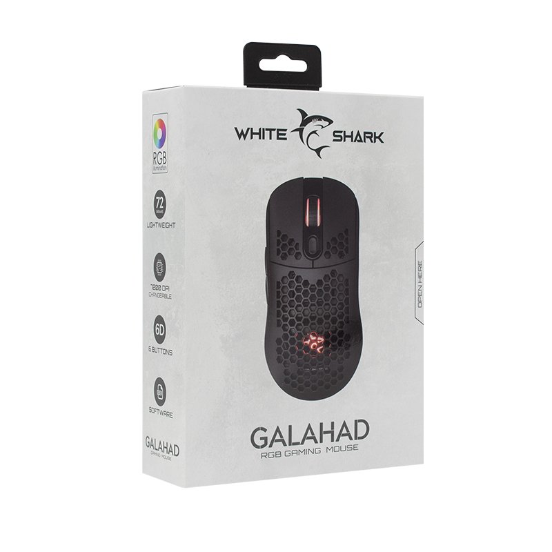 WhiteShark Galahad Black 6D RGB | Gaming - Figura 3