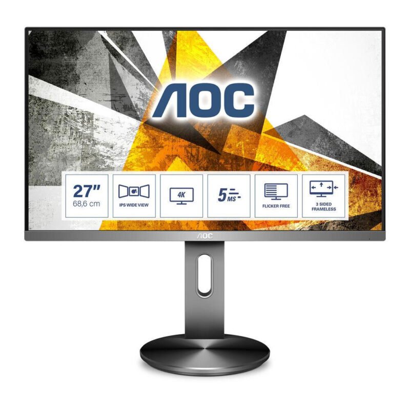 AOC Professional 27″ UHD 4K IPS U2790Pqu | Silver/Gray