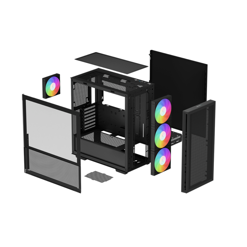 DeepCool CH560 RGB Gaming ATX Window Black | MidTower thumbnail 6