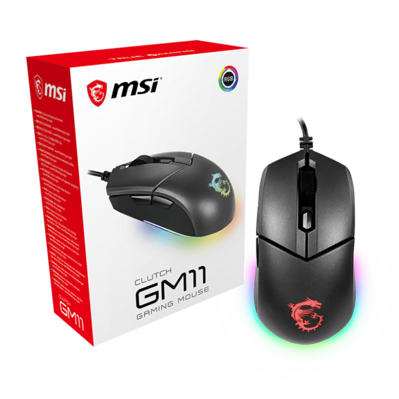 MSI Clutch GM11 Gaming Mouse RGB USB