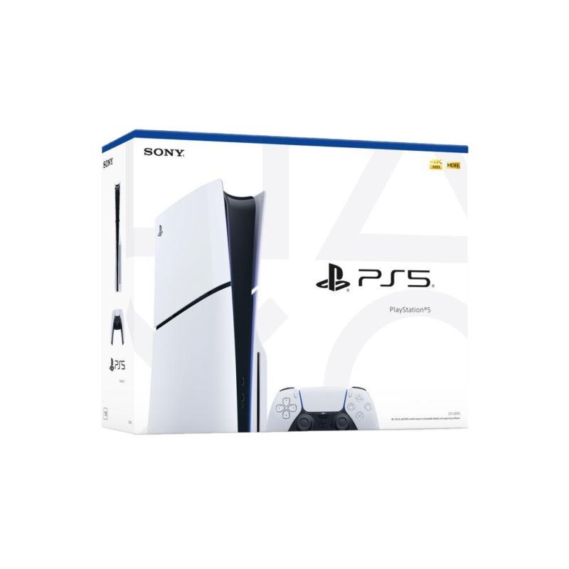 SONY PS5 Slim Disk Edtion 1TB + 1 Controller | White Gaming PlayStation thumbnail 2