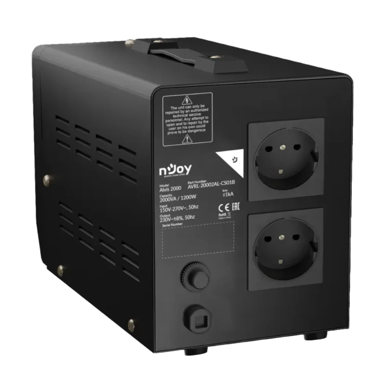 nJoy Alvis2000 1200W Automatic Volgate Regulator | 2 Schuko thumbnail 4