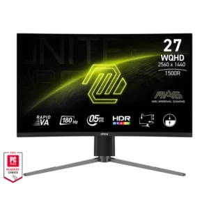 MSI MAG 27CQ6PF GAMING 27" 1440P 2K 180Hz FastVA Curved Black
