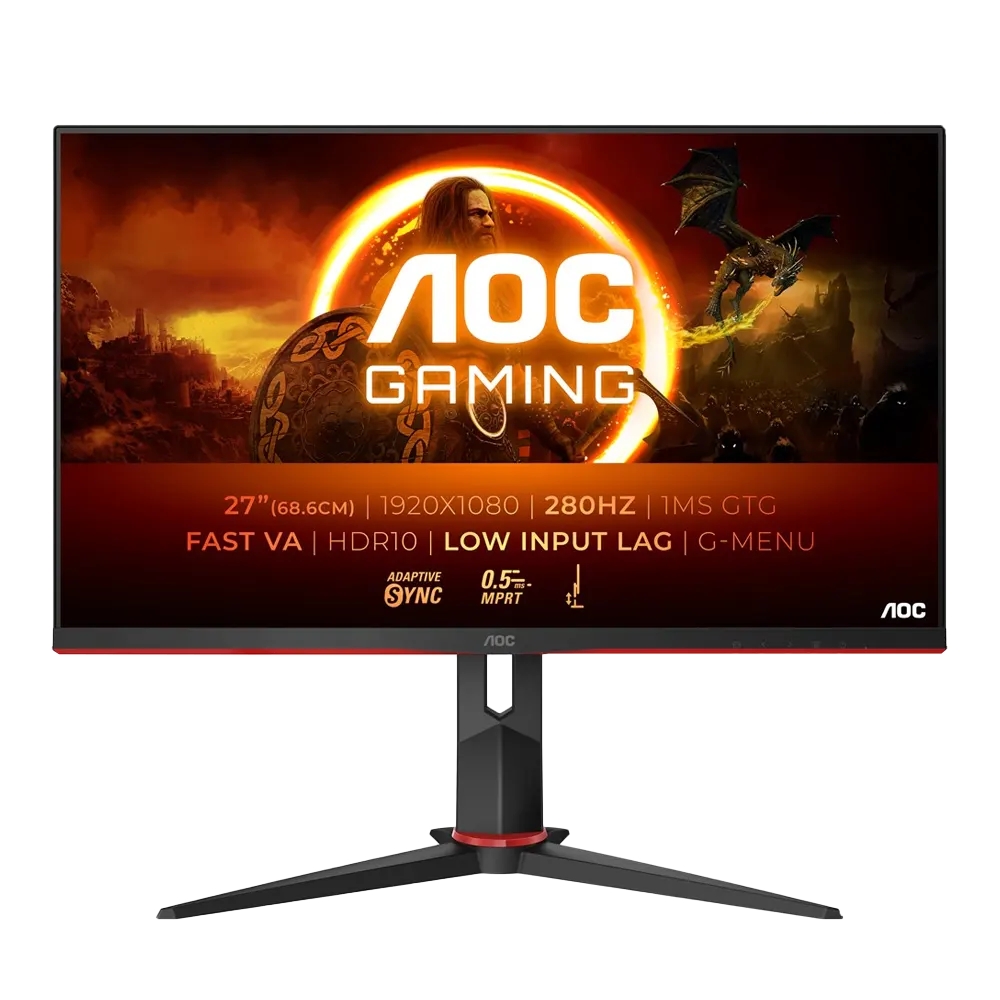 AOC G2 27G2ZN3/BK 280Hz 27" FHD FastVA Black/Red | Gaming