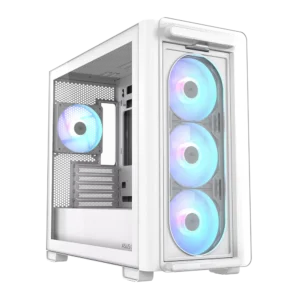White ARGB Ryzen Ultra PC R7 7800X3D RX 9070 16GB