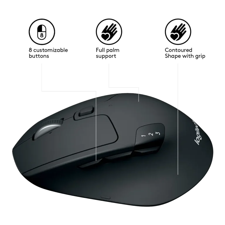 Logitech M720 Triathlon Bluetooth Optical Mouse thumbnail 3