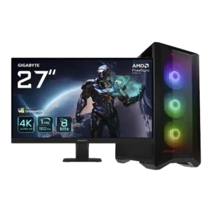 Ryzen ELITE 4K Gaming RGB PC Ryz 9 9950X RX 9070XT 27" 4K 160Hz