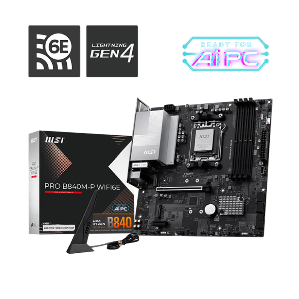 MSI Pro B840M-P WIFI6E AM5 M-ATX | Gaming