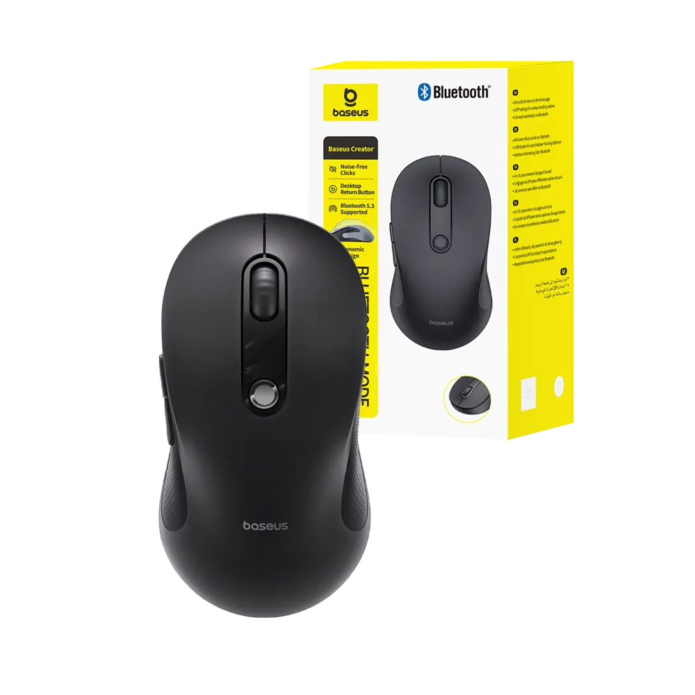 Baseus F02 Bluetooth Mouse Black Ergonomic