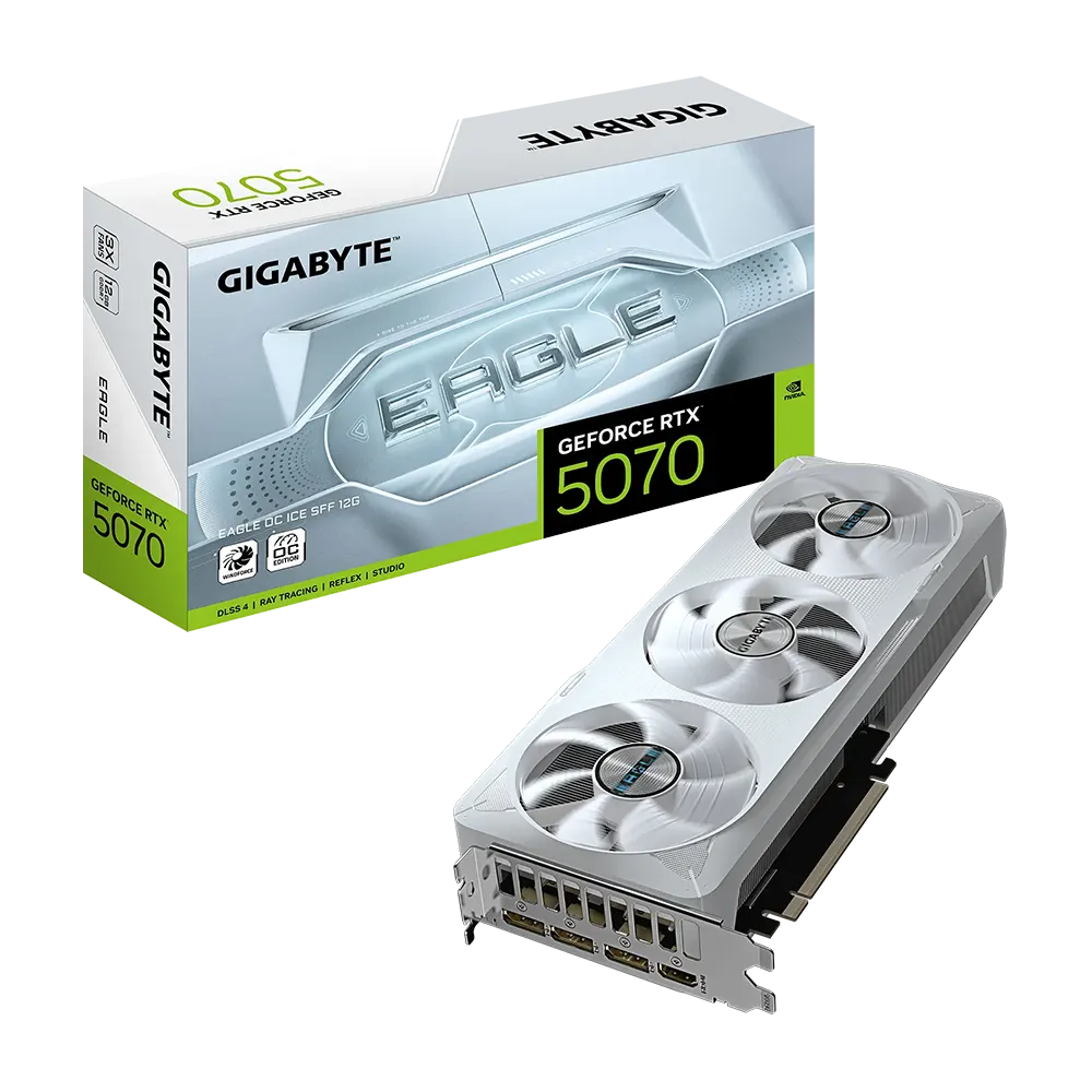 Gigabyte RTX 5070 12GB GDDR7 EAGLE OC ICE | White