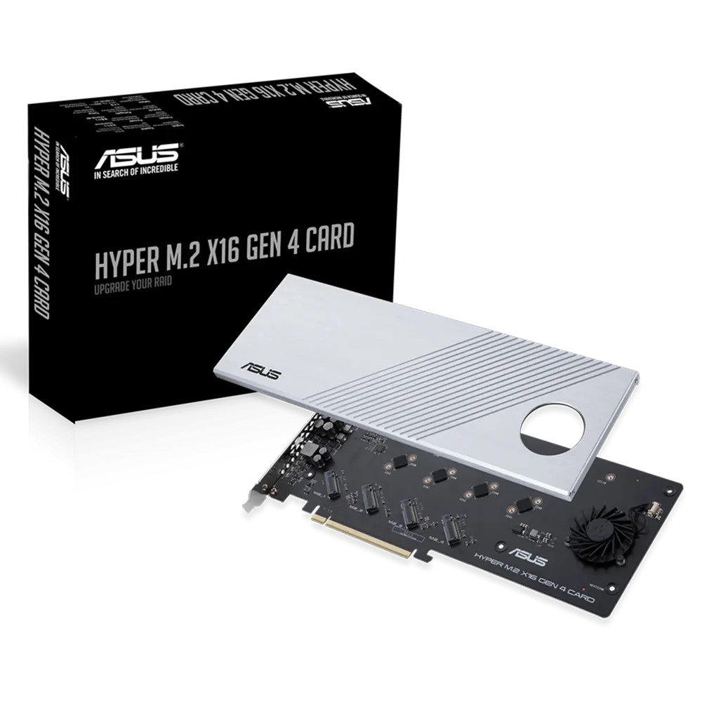 ASUS Hyper M.2 x16 Gen 4 PCIe4.0 RAID 4xM2 Nvme