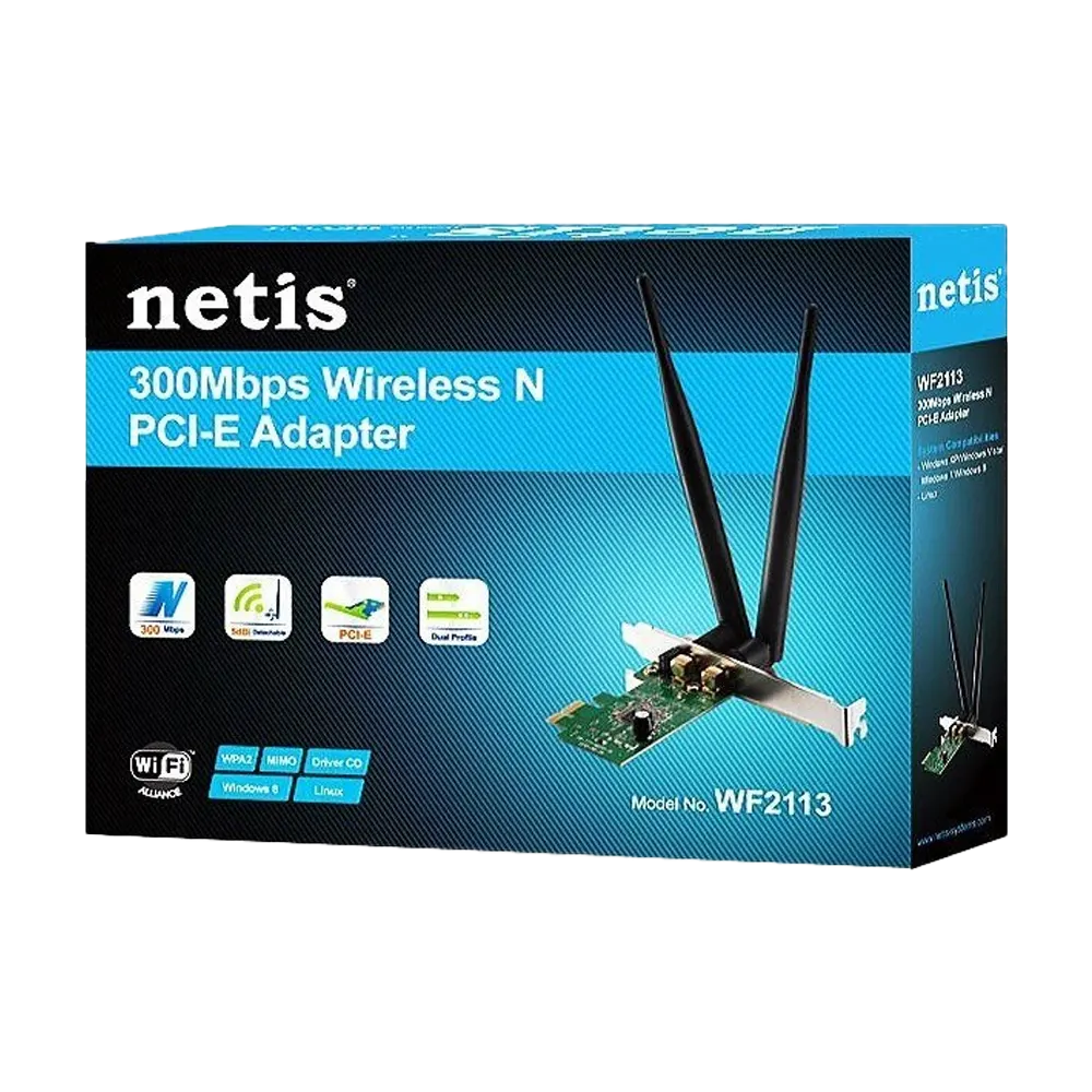Netis 300Mbps High Power PCI-E Wireless Adapter 2Antena - Figura 2