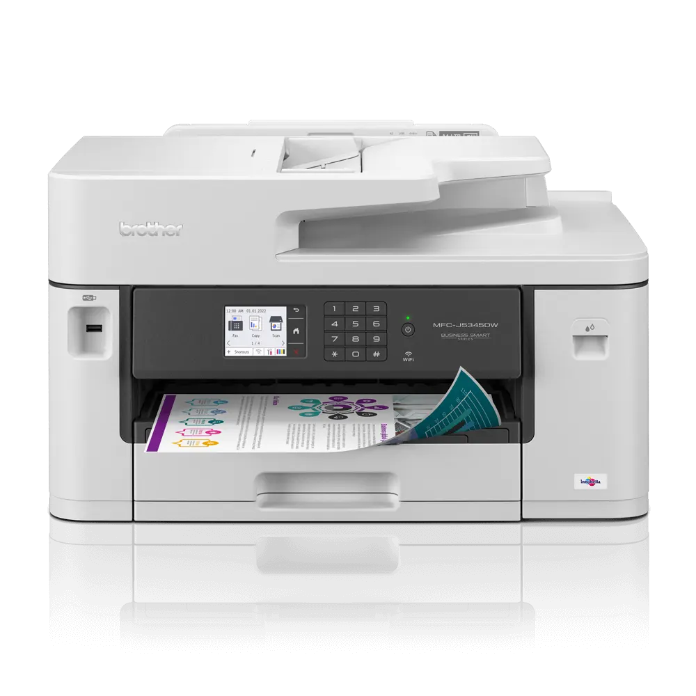 Brother A4/A3 Color InkJet 4in1 Duplex ADF | LAN WLAN MFC-J5345DW