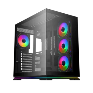 Krux Atron ARGB FishTank Glass | Black ATX