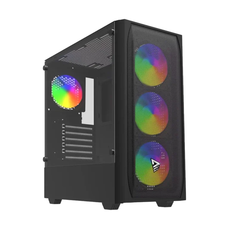 Savio Noctis Flow RGB Cube Black | ATX Mesh