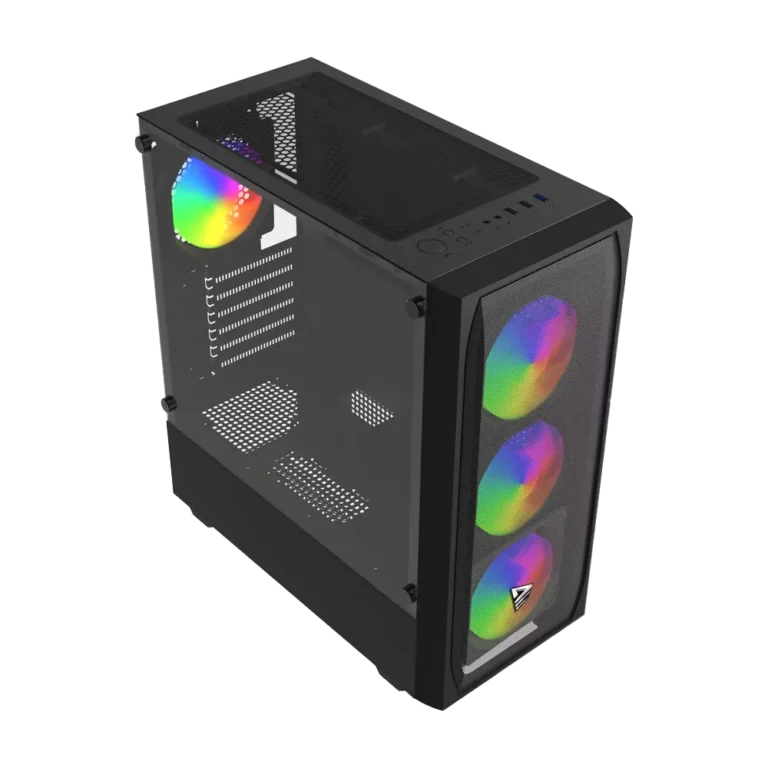 Savio Noctis Flow RGB Cube Black | ATX Mesh thumbnail 2