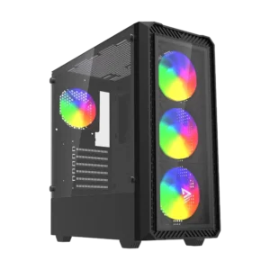 Savio Noctis GLASS RGB Cube Black |ATX Mesh
