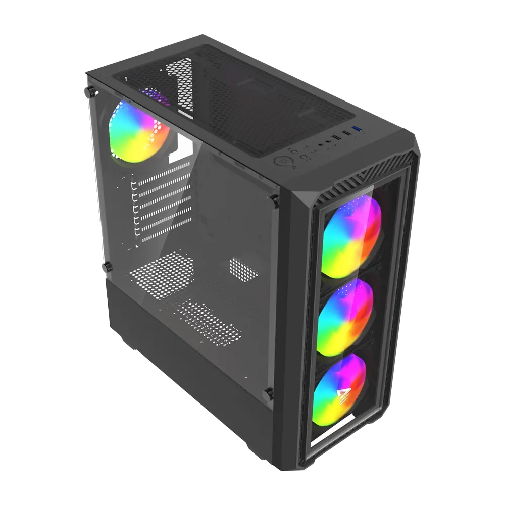 Savio Noctis GLASS RGB Cube Black |ATX Mesh - Figura 2