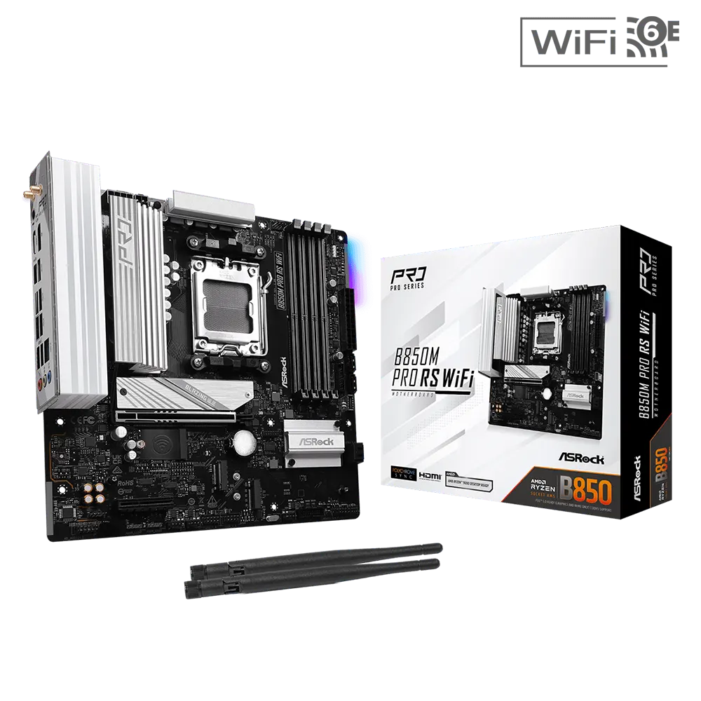 ASRock B850M Pro RS WiFi 6E | M-ATX AM5